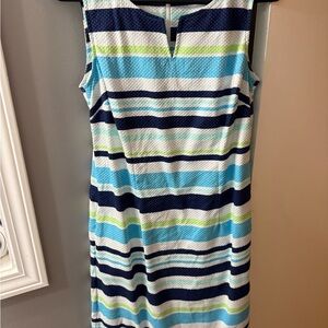 Talbots Multicolor Striped Midi Dress